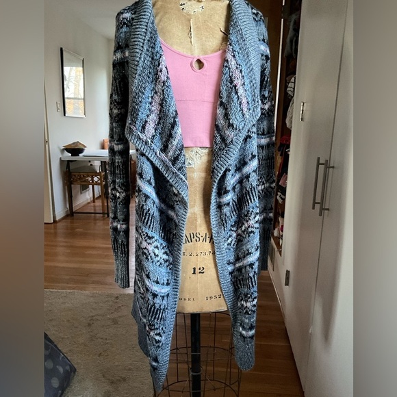 Bethany Mota Long Wrap Woven Cardigan, S, MSRP $79 - Picture 4 of 10